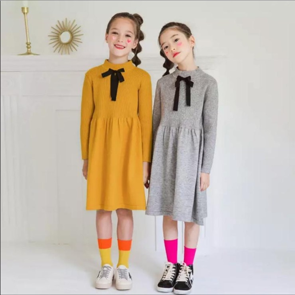 Grey sweater dress